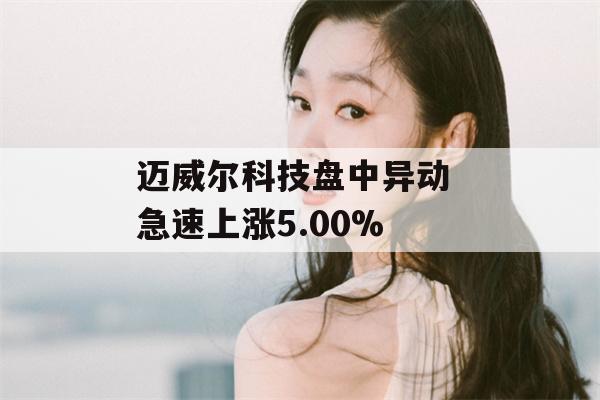 迈威尔科技盘中异动 急速上涨5.00%