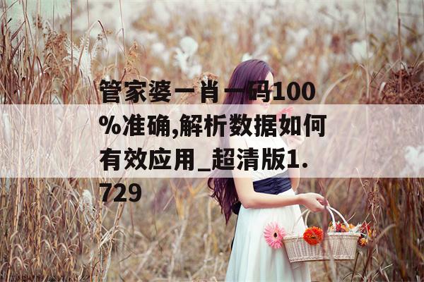 管家婆一肖一码100%准确,解析数据如何有效应用_超清版1.729