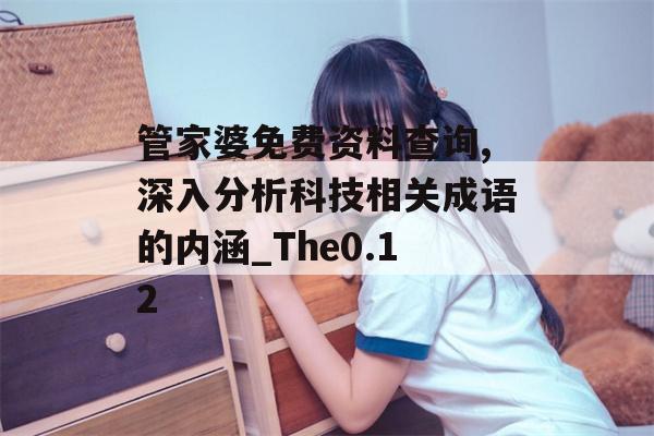 管家婆免费资料查询,深入分析科技相关成语的内涵_The0.12