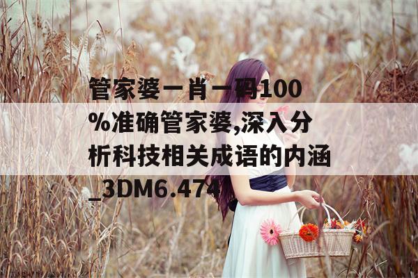 管家婆一肖一码100%准确管家婆,深入分析科技相关成语的内涵_3DM6.474