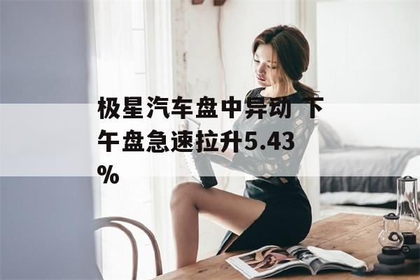 极星汽车盘中异动 下午盘急速拉升5.43%