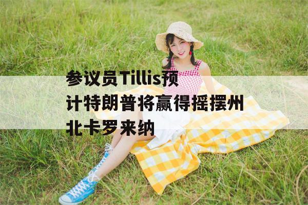 参议员Tillis预计特朗普将赢得摇摆州北卡罗来纳