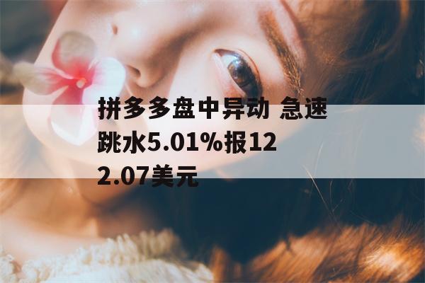 拼多多盘中异动 急速跳水5.01%报122.07美元