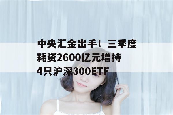 中央汇金出手！三季度耗资2600亿元增持4只沪深300ETF