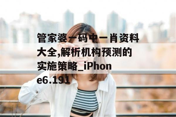 管家婆一码中一肖资料大全,解析机构预测的实施策略_iPhone6.191