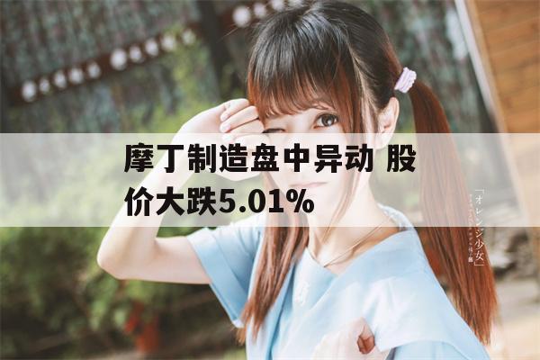 摩丁制造盘中异动 股价大跌5.01%