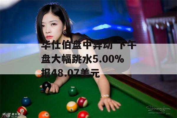 华仕伯盘中异动 下午盘大幅跳水5.00%报48.07美元