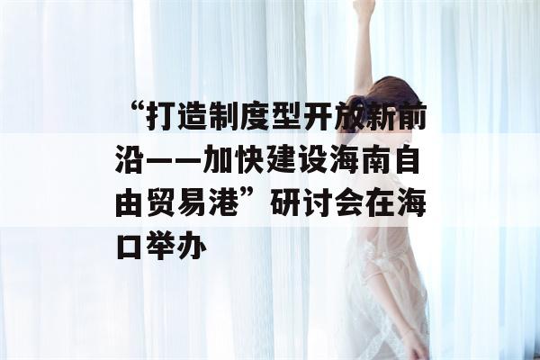 “打造制度型开放新前沿——加快建设海南自由贸易港”研讨会在海口举办